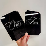 Cursive Table Numbers