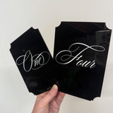 Cursive Table Numbers