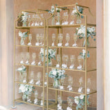 Set of 2 Gold Bookshelves