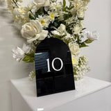 Rental Black Arched Table Number