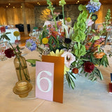 Rental Pink and Orange Table Number