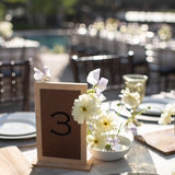Rental Leather on Wood Table Number