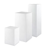 Set of 3 White Pedestals